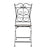 Kerti bútor Kovácsoltvas kerti szék mozaikos kerámia berakással drapp