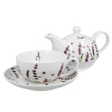 Bögre, csésze Levendula mintás porcelán egyszemélyes teáskészlet Classic Lavender