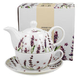 Bögre, csésze Levendula mintás porcelán egyszemélyes teáskészlet Classic Lavender