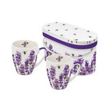 Bögre Levendulás porcelán 2 db-s bögre szett Bees & Lavender