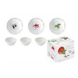 Tálka Mediterrán porcelán 3 db-s tálka szett 10 cm Home & Kitchen