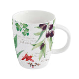 Bögre, csésze Mediterrán porcelán bögre Home & Kitchen