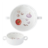 Tálka Mediterrán porcelán tálka fogóval 12cm Home & Kitchen