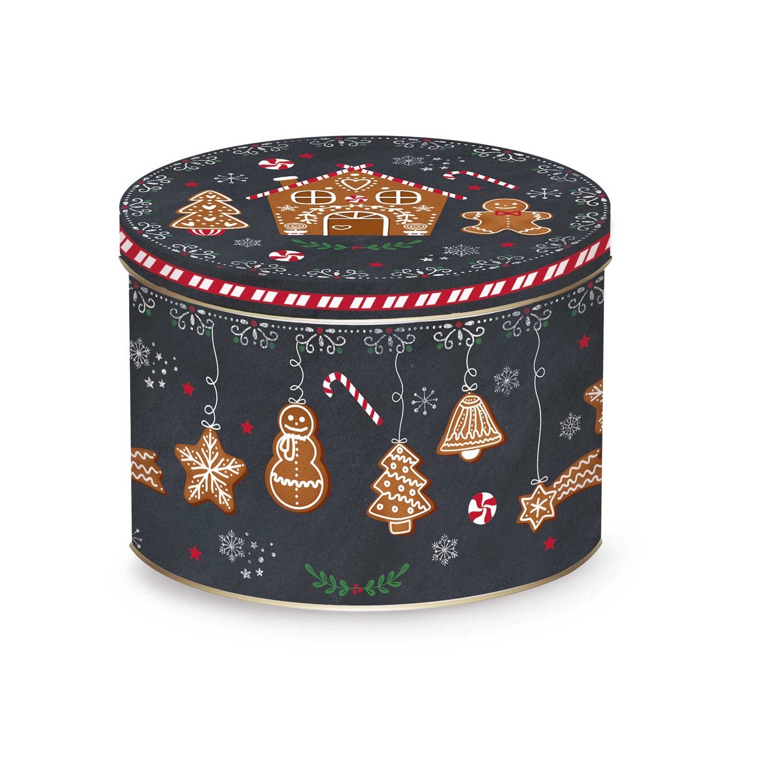 Bögre, csésze Mézeskalács karácsonyi porcelán bögre fémdobozban, 350 ml - Gingerbread