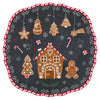 Tányér, étkészlet Mézeskalács karácsonyi porcelán desszertes tányér díszdobozban, 20 cm - Gingerbread