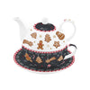 Teáskanna Mézeskalács karácsonyi porcelán egyszemélyes teás szett, 0,35 l és 0,35 l, díszdobozban - Gingerbread