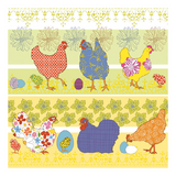 Szalvéta Modern Chickens yellow papírszalvéta