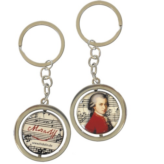 Kulcstartó Mozart Kulcstartó fémkarika kétoldalas