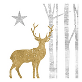 Szalvéta Mystic Deer gold papírszalvéta 33x33cm 20db-os