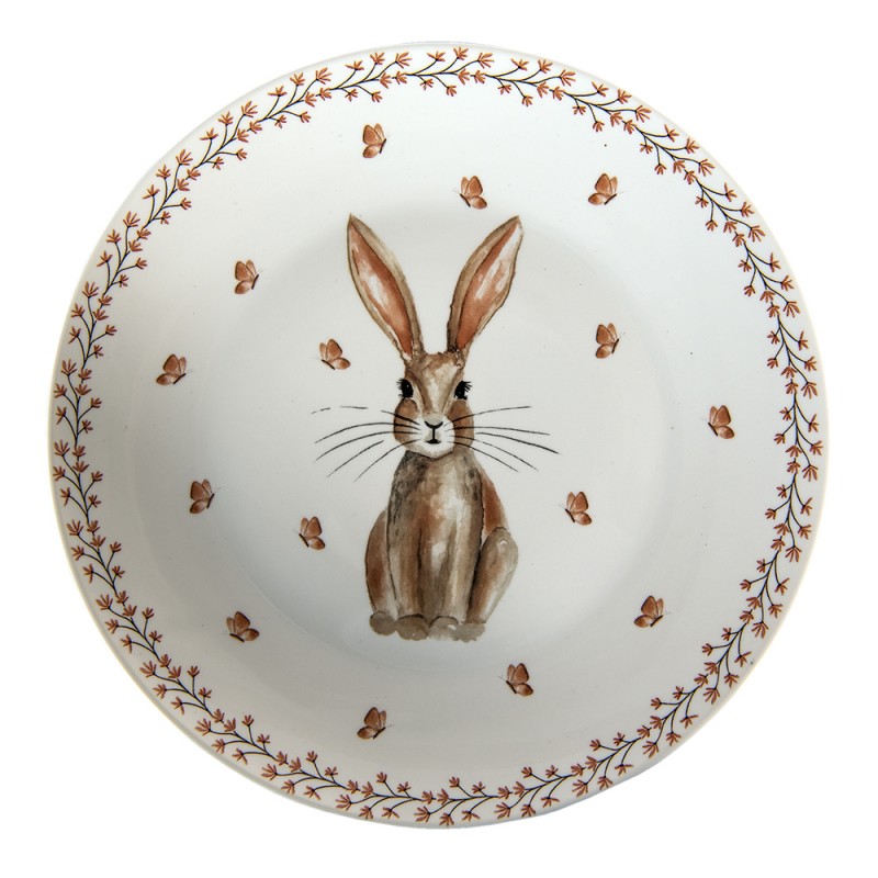 Tányér, étkészlet Nyuszis húsvéti porcelán desszertes tányér Rustic Easter Bunny