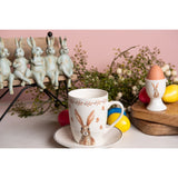 Tojástartó Nyuszis húsvéti porcelán lágytojástartó Rustic Easter Bunny