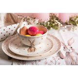 Tányér, étkészlet Nyuszis húsvéti porcelán lapostányér Rustic Easter Bunny