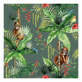 Szalvéta Orangutan Green papírszalvéta 33x33 cm