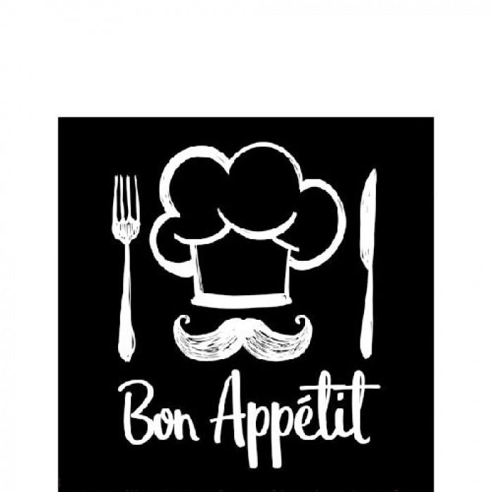 Szalvéta Papírszalvéta 25x25 cm 20 db-os Bon Appetit Black