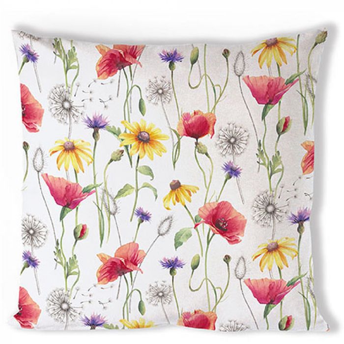 Díszpárna Pipacsos pamut díszpárnahuzat 40x40 cm Poppy Meadow