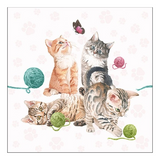 Szalvéta Playing Kitten cicás papírszalvéta 33x33 cm 20 db-os