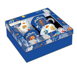 Bögre, csésze Porcelán 4 db mediterrán kávés bögre szett Aquarium