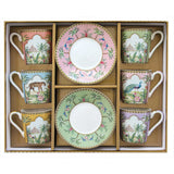 Bögre, csésze Porcelán 6 személyes eszpresszó kávés csésze szett Paradise Sauvage