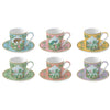Bögre, csésze Porcelán 6 személyes eszpresszó kávés csésze szett Paradise Sauvage