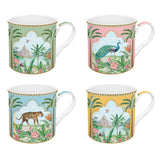 Bögre, csésze alj Porcelán bögre 4 db szett Paradise Sauvage