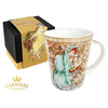 Bögre, csésze Porcelán bögre díszdobozban, 450 ml - Mucha: Tél