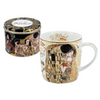 Bögre, csésze Porcelán bögre fémdobozban, 450 ml - Klimt: The Kiss