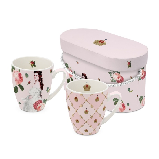 Bögre Porcelán bögre papír díszdobozban Sisi hercegnő 2 db szett