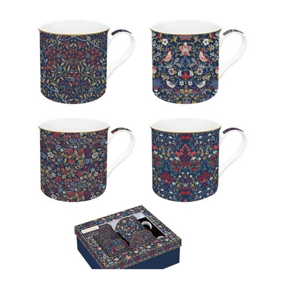 Bögre, csésze Porcelán bögre szett 4 személyes Coffee Mania Floral Chintz