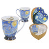 Bögre, csésze Porcelán bögre van Gogh Csillagos Éj szív alakú dobozban