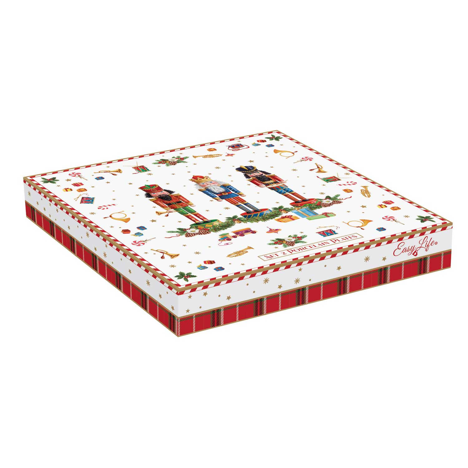 Tányér, étkészlet Porcelán diótörő desszertes tányér szett Vintage Nutcracker 2 db