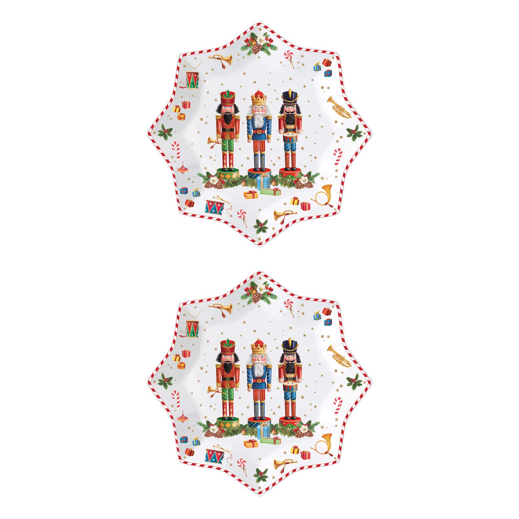 Tányér, étkészlet Porcelán diótörő desszertes tányér szett Vintage Nutcracker 2 db