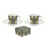 Bögre, csésze Porcelán eszpresszó csésze William Morris Black