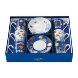 Bögre, csésze Porcelán eszpresszó kávés csésze szett 6 személyes Aquarium