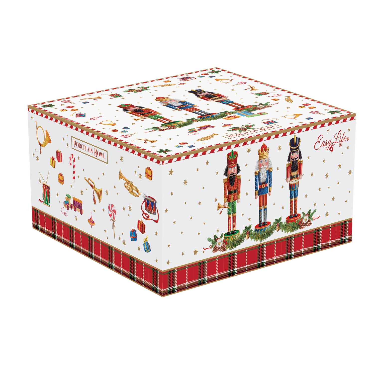 Tál Porcelán karácsonyi diótörő tál Vintage Nutcracker