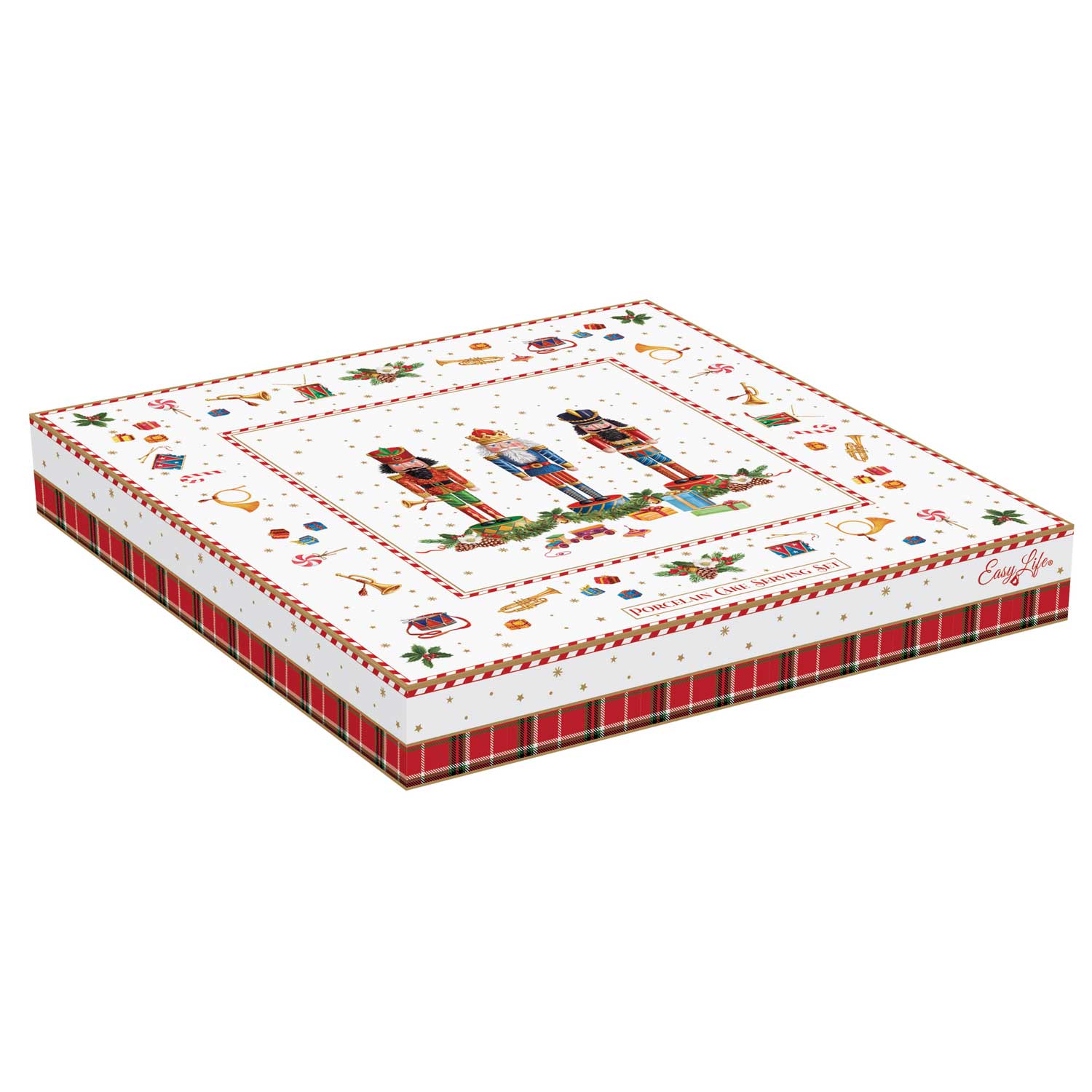 Tortatál Porcelán karácsonyi diótörő tortatál Vintage Nutcracker