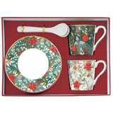 Bögre Porcelán karácsonyi eszpresszó kávés csésze kanállal két személyes Coffee Mania Christmas Joy