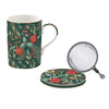 Bögre Porcelán karácsonyi teás bögre szűrővel tetővel Coffee Mania Christmas Joy