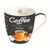 Bögre, csésze Porcelán kávés bögre It's Coffee Time Orange