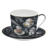 Bögre, csésze Porcelán kávés nagy csésze díszdobozban Barista