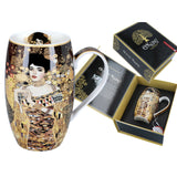 Pohár Porcelán korsó forma bögre Klimt Adele díszdobozban 700 ml