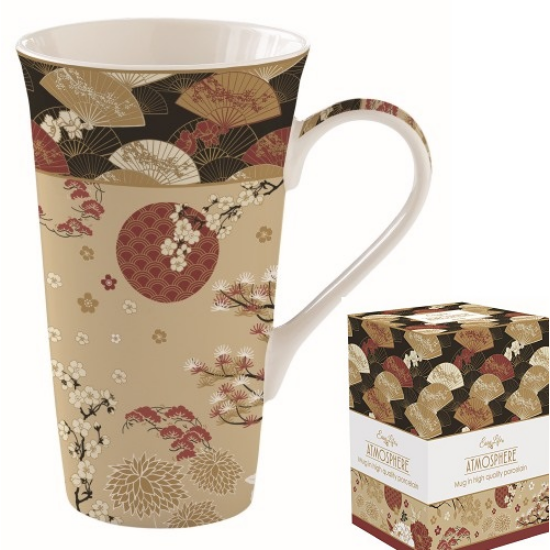 Bögre, csésze Porcelán nagy méretű bögre 600 ml Coffee Mania Kimono