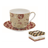 Bögre, csésze Porcelán nagy reggeliző teás csésze aljjal Coffee Mania Kimono
