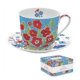 Bögre, csésze Porcelán reggelizőcsésze + alj En Plein Air