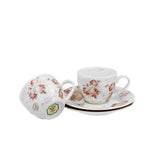 Bögre, csésze Porcelán vintage virágos eszpresszó kávés csésze 2 db szett Sesecja