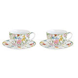 Bögre, csésze Porcelán virág mintás eszpresszó kávés csésze szett 100 ml díszdobozban Garden Dreams