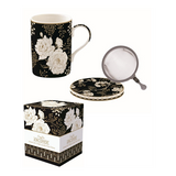 Bögre, csésze Porcelán virágos bögre szűrővel Coffee Mania Art Deco & Flowers