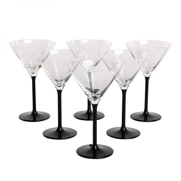 Pohár Royal Leerdam Onyx üveg martinis pohár készlet - 6 darabos 260 ml
