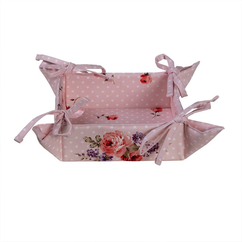 Kenyérkosár Rózsa virágos pamut kenyérkosár Dotty Rose