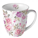 Bögre, csésze Rózsa virágos vintage porcelán bögre Josephine 400 ml