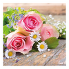 Szalvéta Rózsás papírszalvéta 33x33 cm Roses Pink